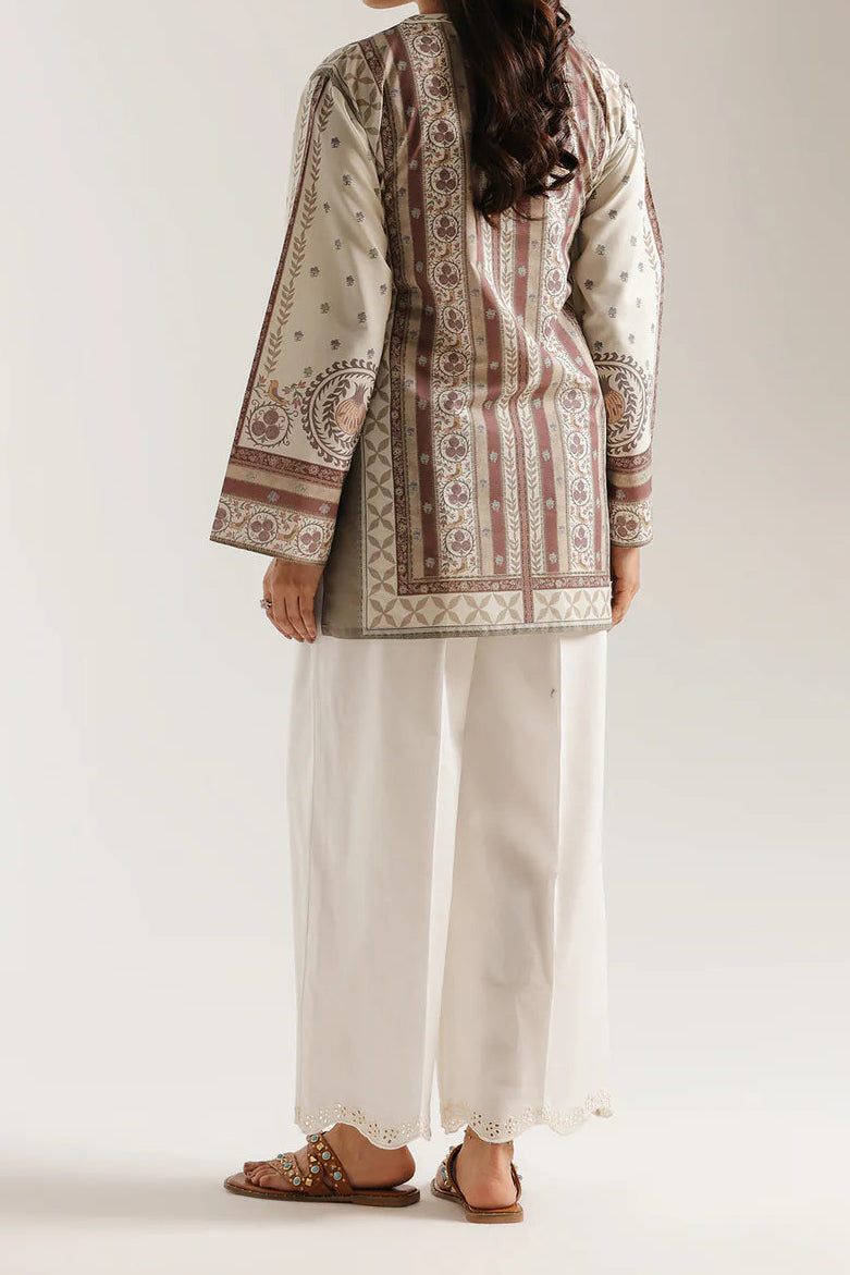 Beige Latte Short Shirt (UNSTITCHED)