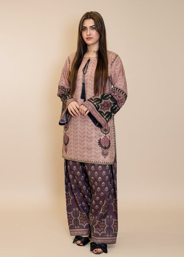 Brown Black Skin Shirt and Trouser (UNSTITCHED)