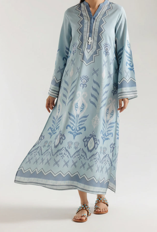 Sky Blue Long Shirt (STITCHED)