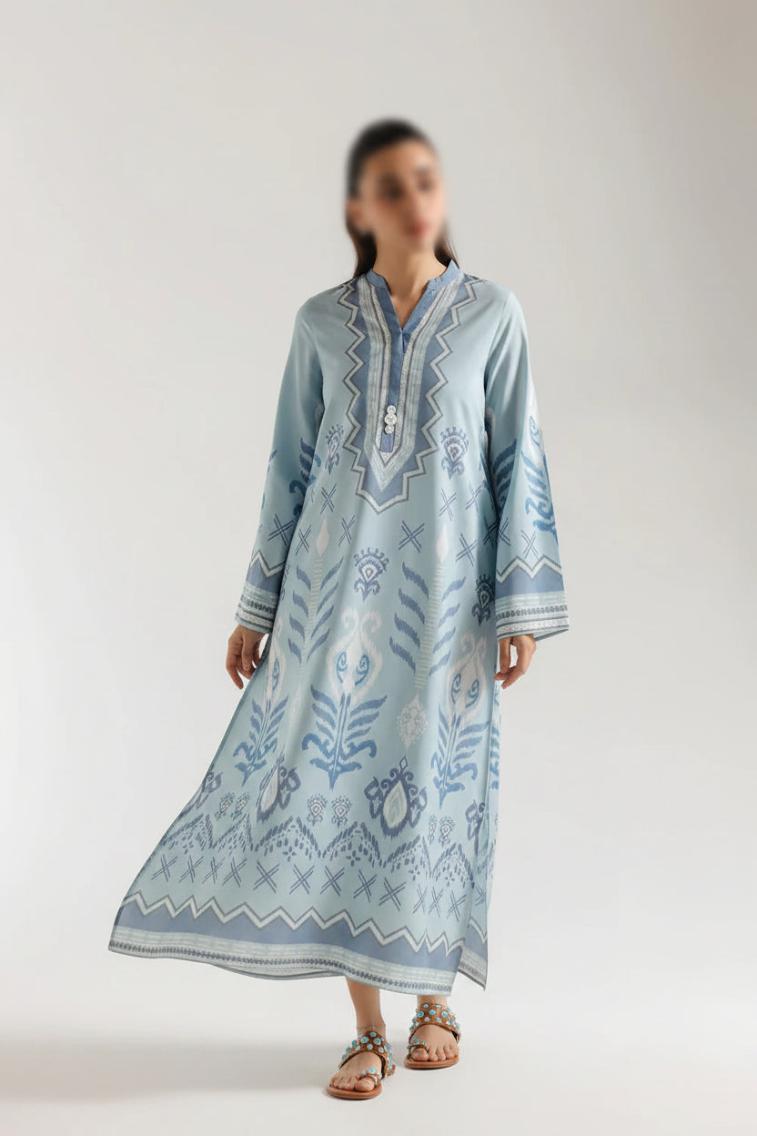 Sky Blue Long Shirt (STITCHED)