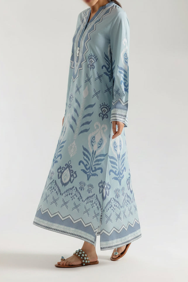 Sky Blue Long Shirt (STITCHED)