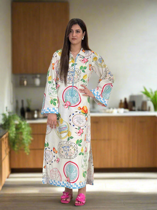 Fruity Long Shirt One Piece (UNSTITCHED)