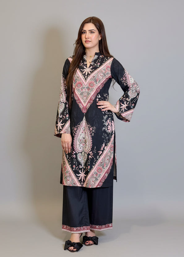 Black V Pink Shirt (STITCHED)
