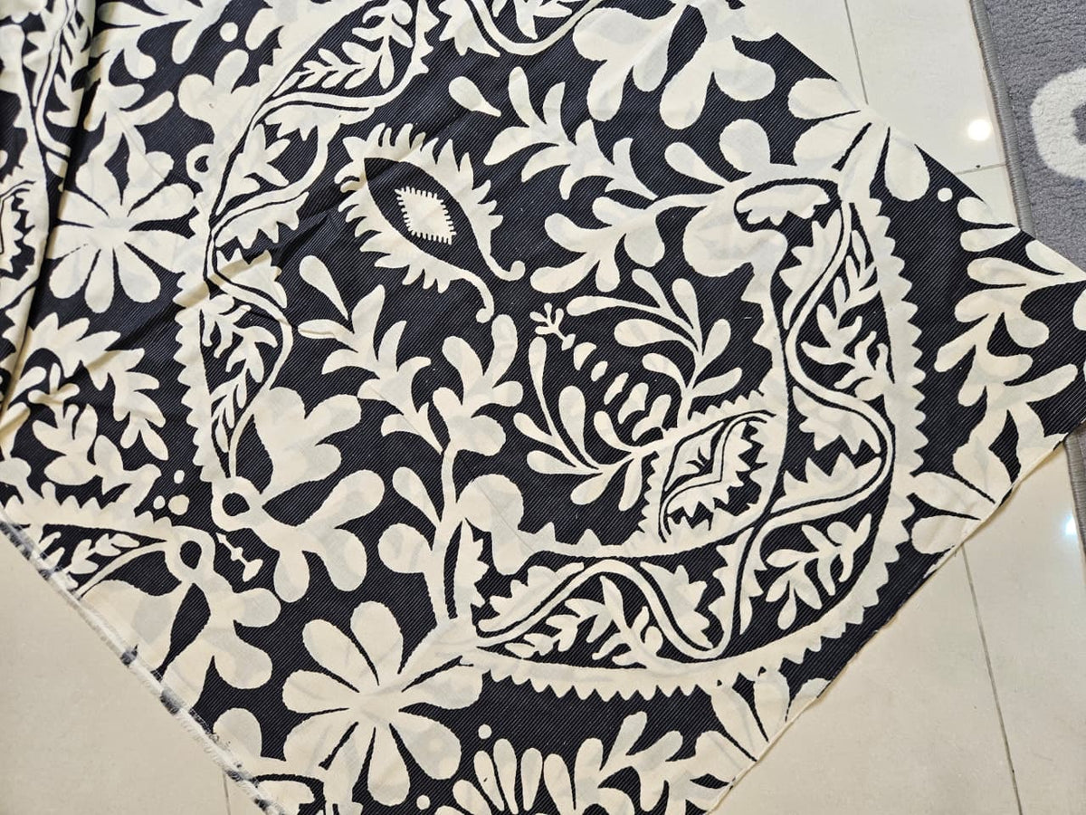 Black and White Glittery Two Piece (UNSTITCHED)