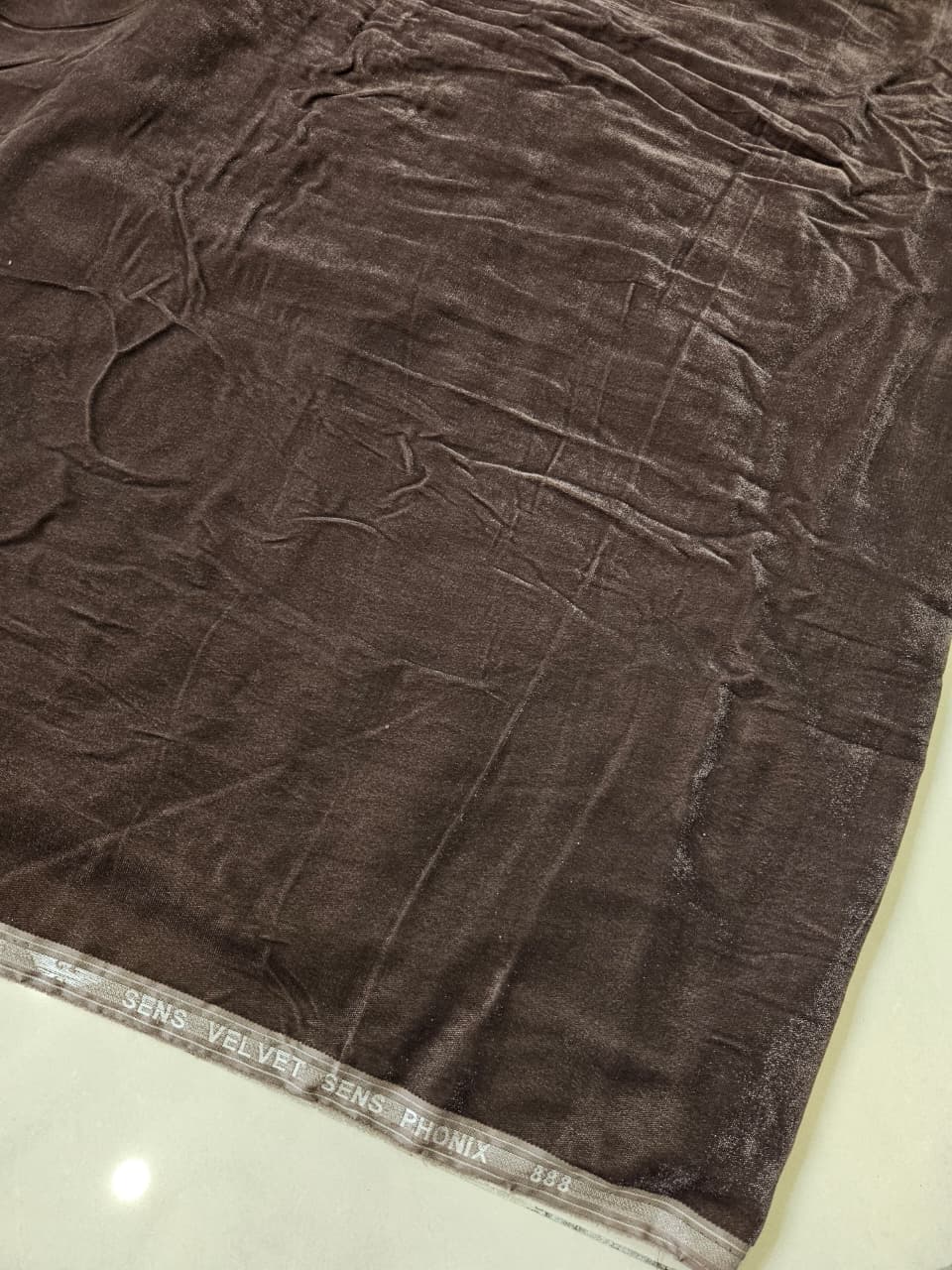 Chocolate Brown Velvet Two Piece (UNSTITCHED)