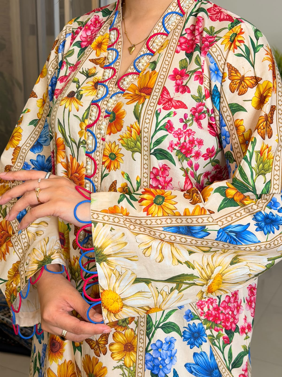 Daisy Dreams Long Shirt with Trouser (UNSTITCHED)
