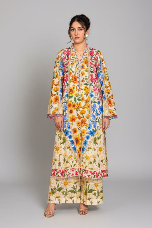 Daisy Dreams Long Shirt with Trouser (UNSTITCHED)