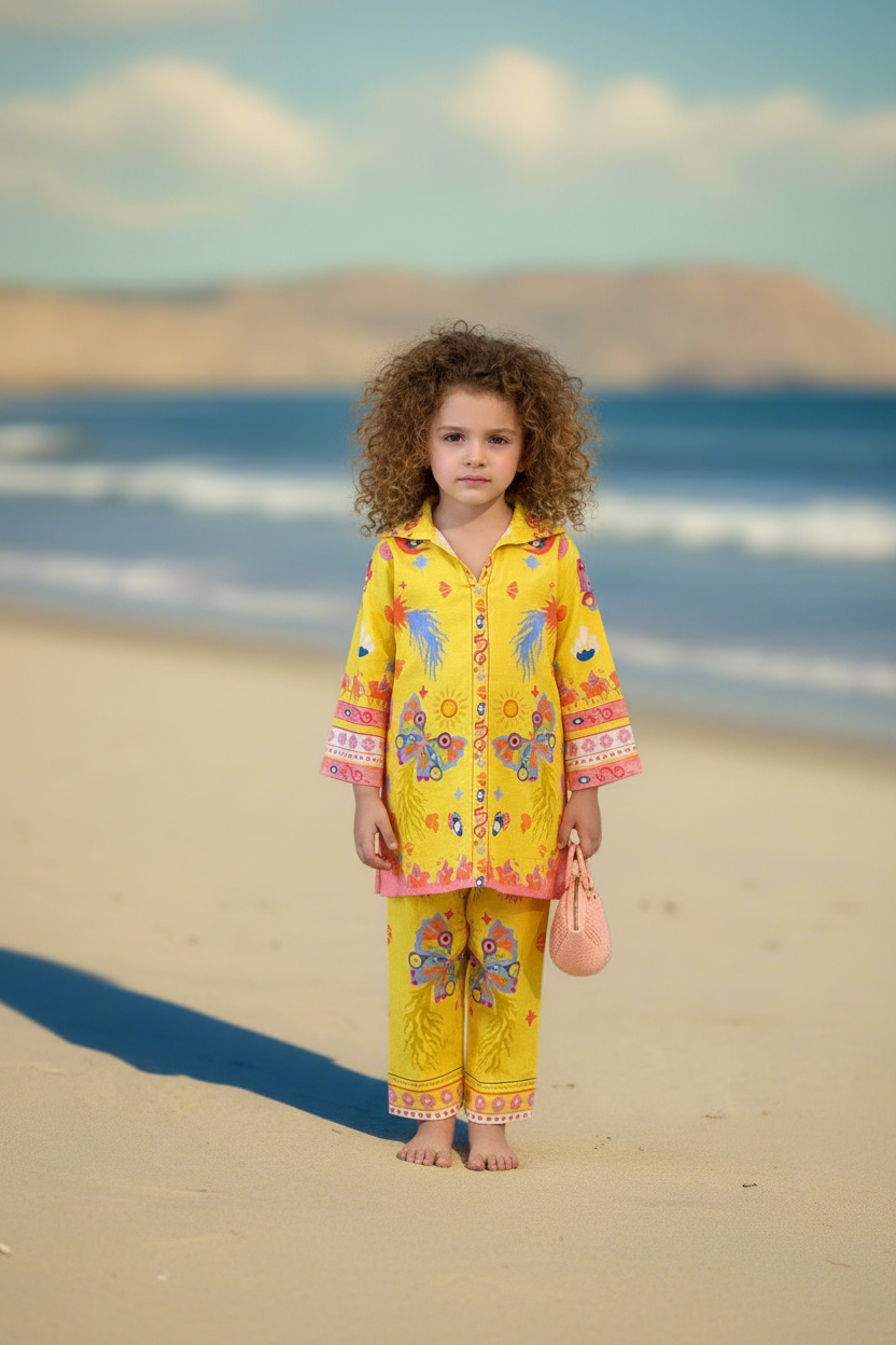 Yellow Cordset Kids (UNSTITCHED)