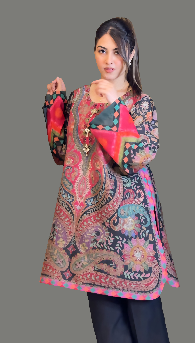 Red Black Shirt (Unstitched)