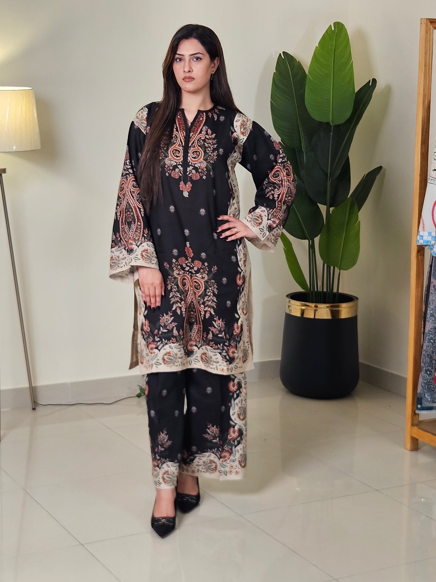 Black Skin Brown Shirt and Trouser (STITCHED)